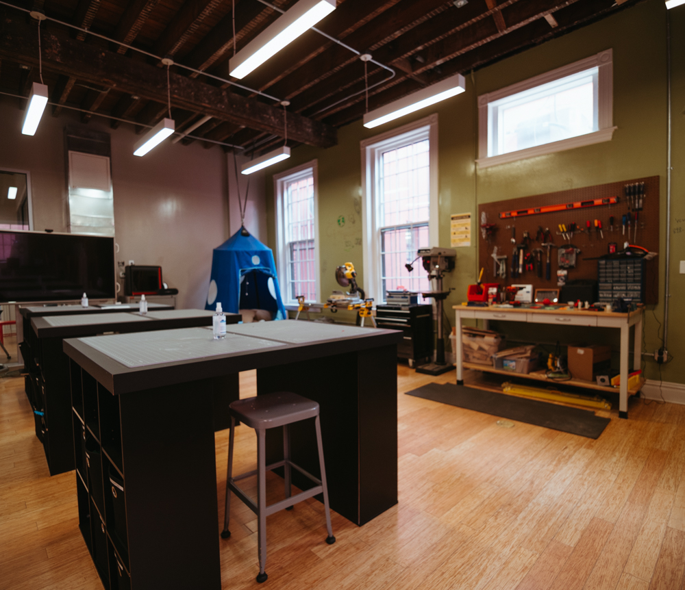 The maker space at VCU da Vinci Center.